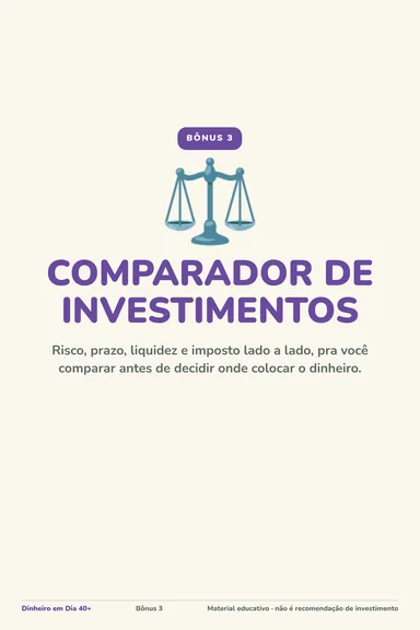 Bônus Comparador de Investimentos